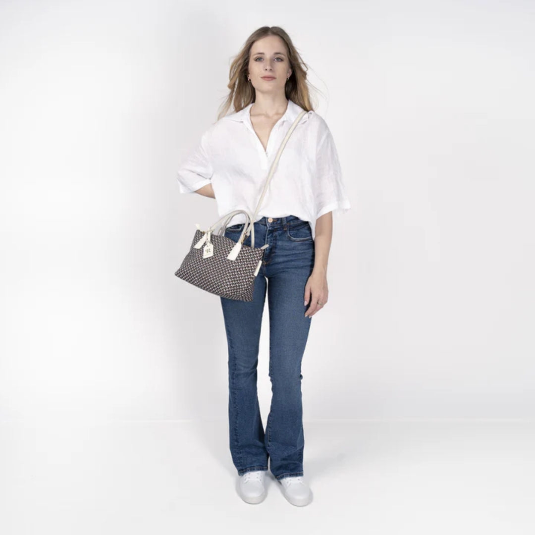 Robertina Flower Mini Handbag / Black