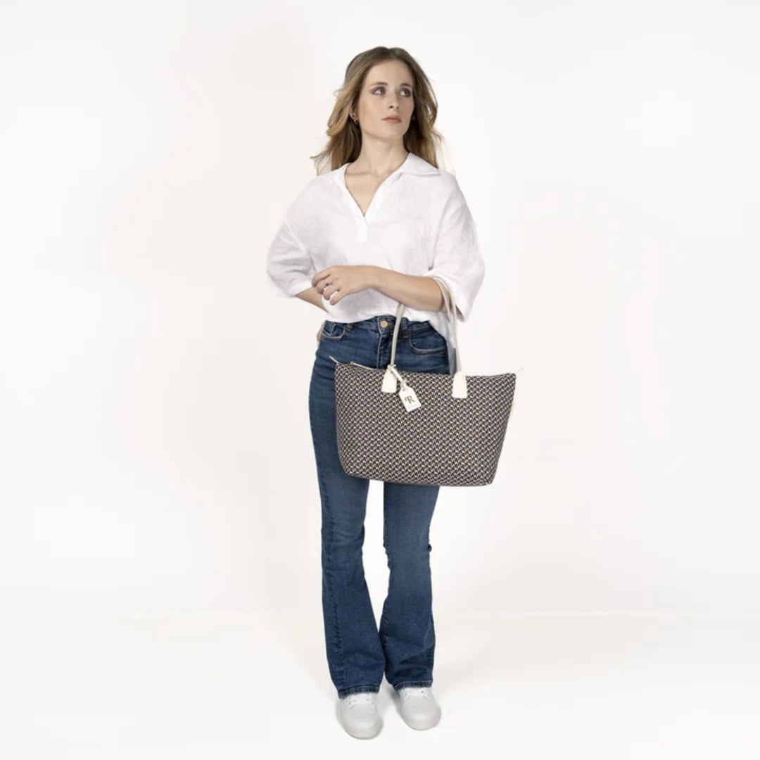 Robertina Flower Large Tote Bag/ Candy Rose