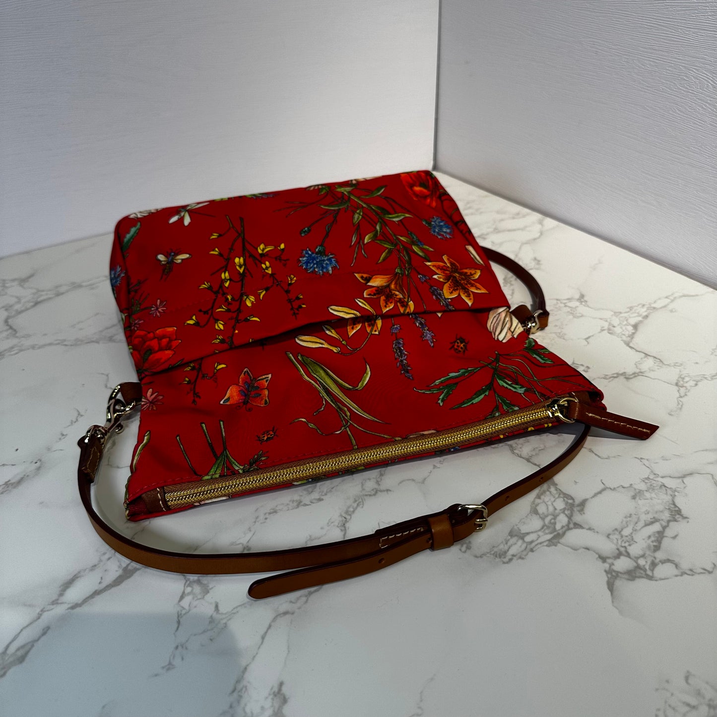 Clutch Nylon Nature Small Bag / Tango Red