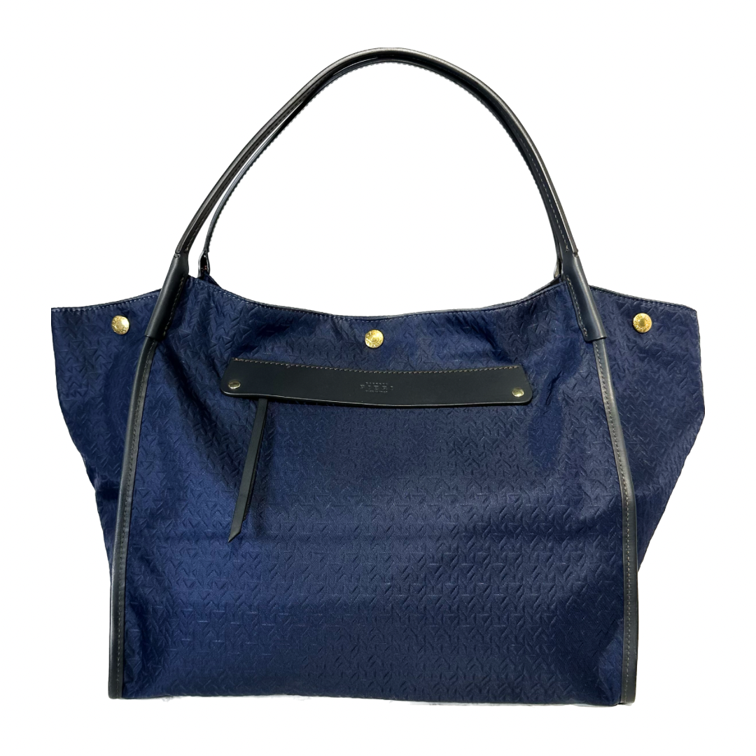 Butterfly Relief Lagrg Tote Bag / Navy Blue