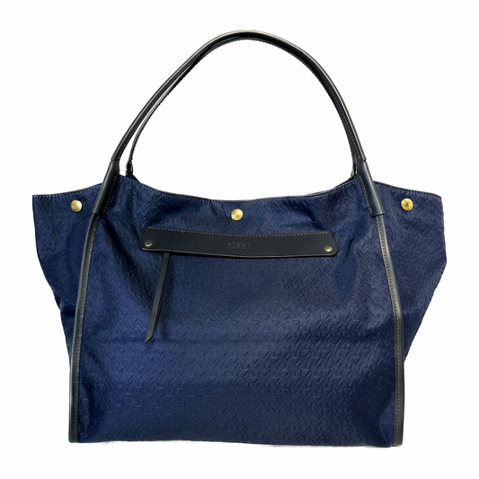 Butterfly Relief Lagrg Tote Bag / Navy Blue