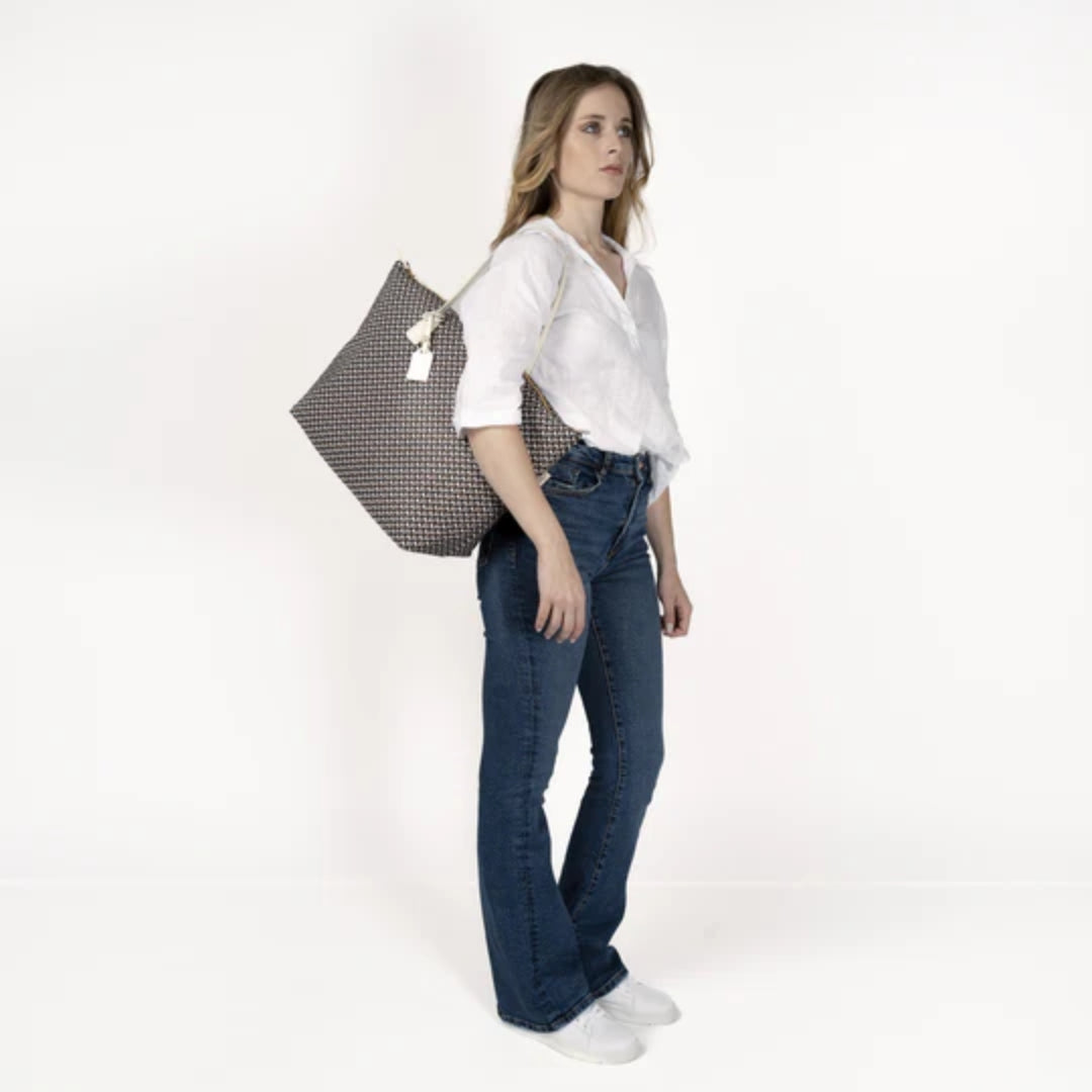 Robertina Tatami Extra Large Tote Bag / Rosegray