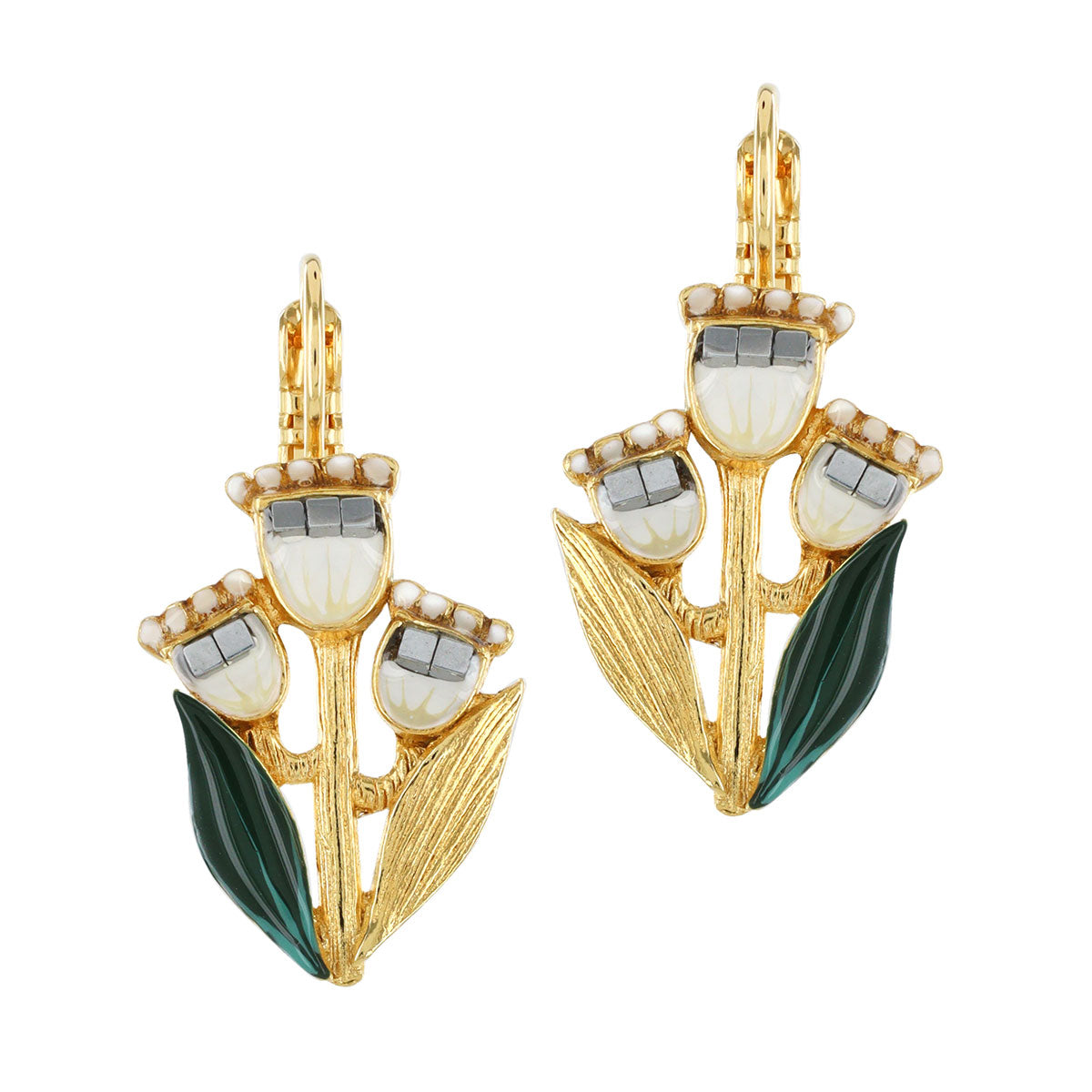 純白百合|耳環|AMOURETTE|Earrings