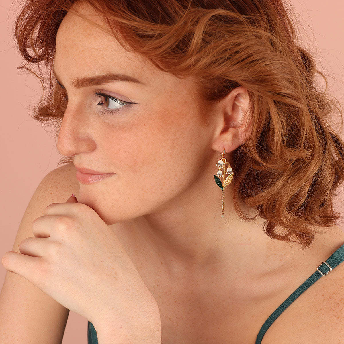 純白百合|耳環|AMOURETTE|Earrings