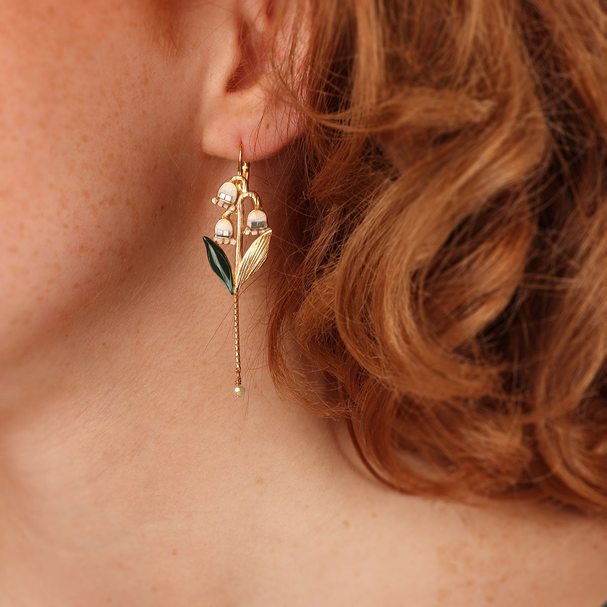 純白百合|耳環|AMOURETTE|Earrings