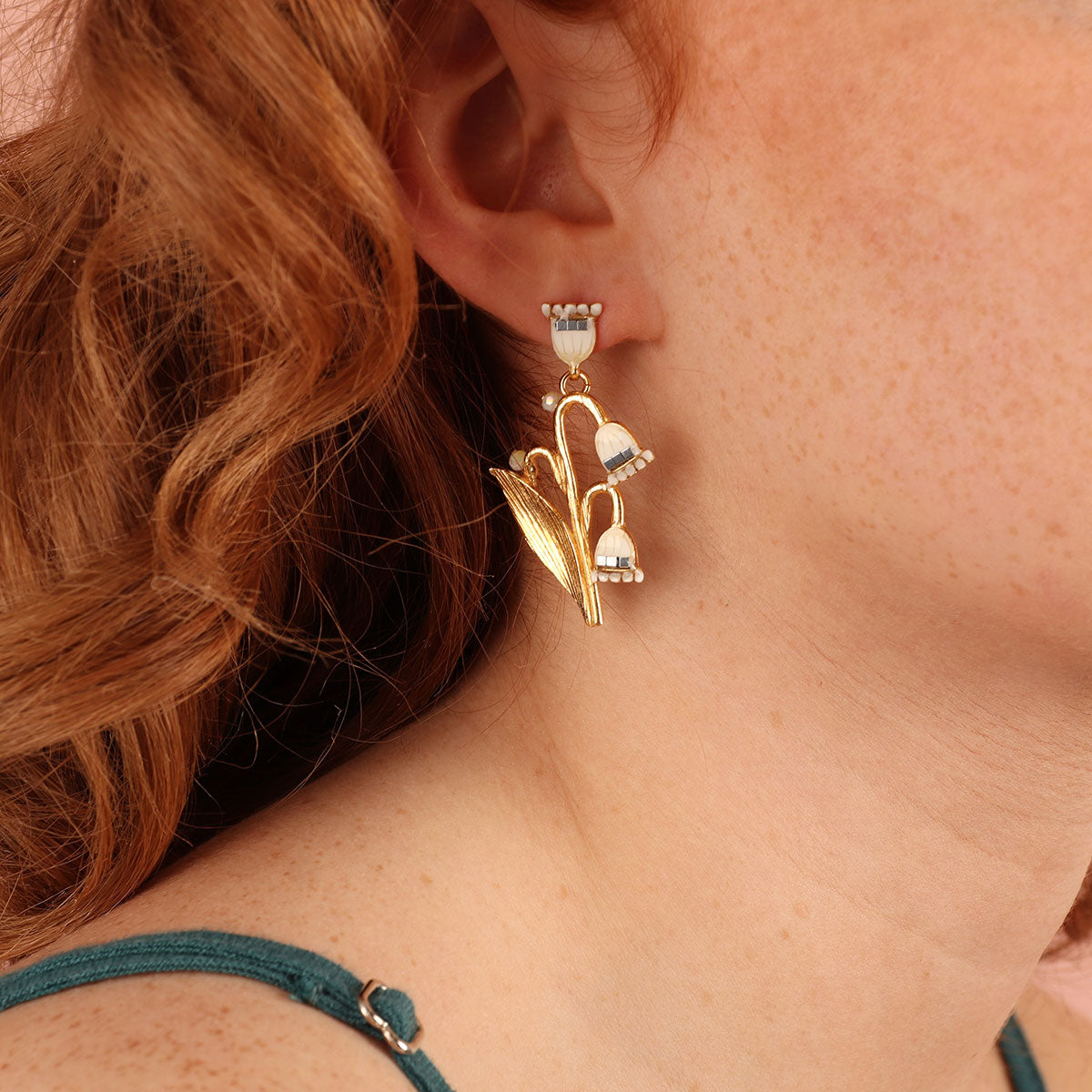 純白百合|耳環|AMOURETTE|Earrings
