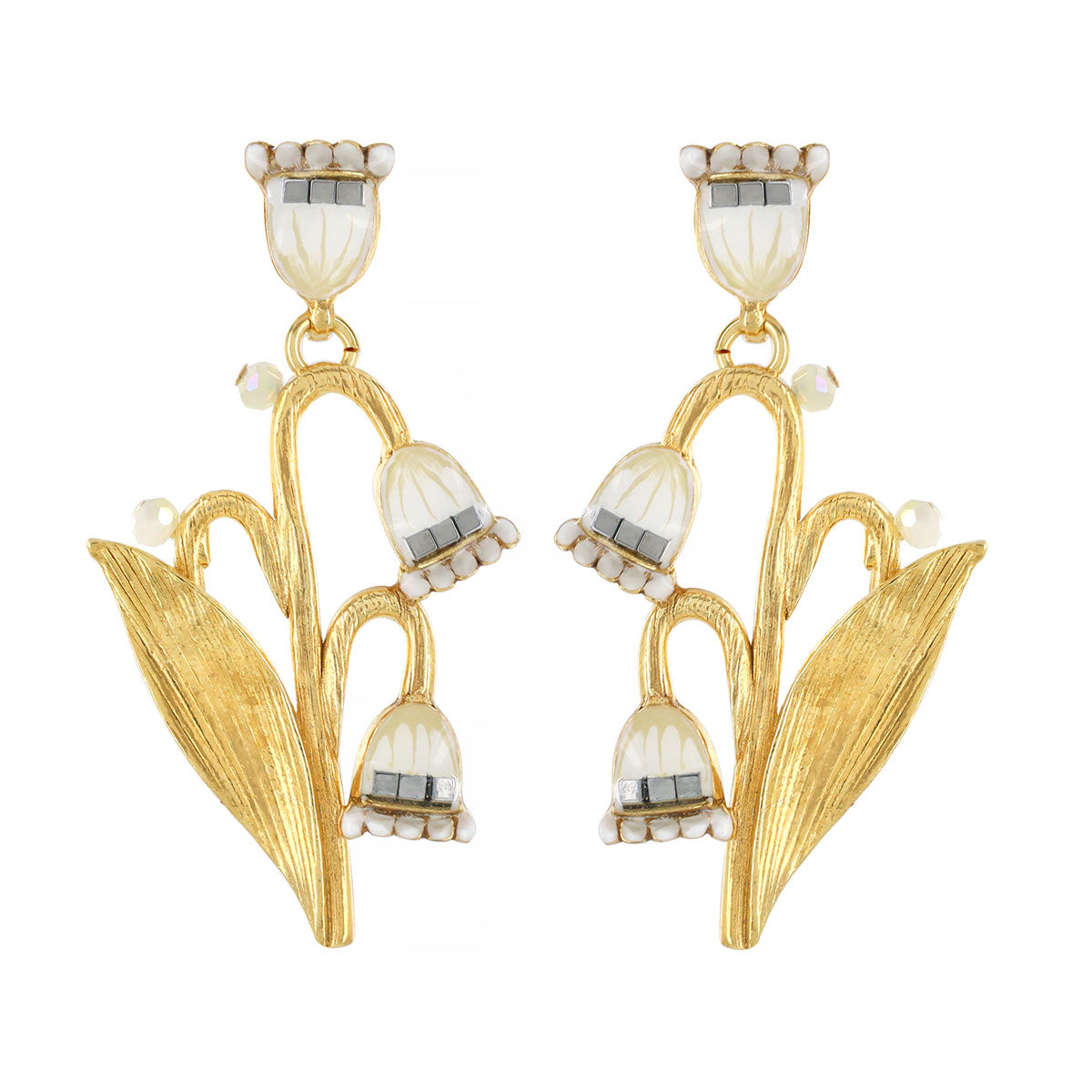 純白百合|耳環|AMOURETTE|Earrings