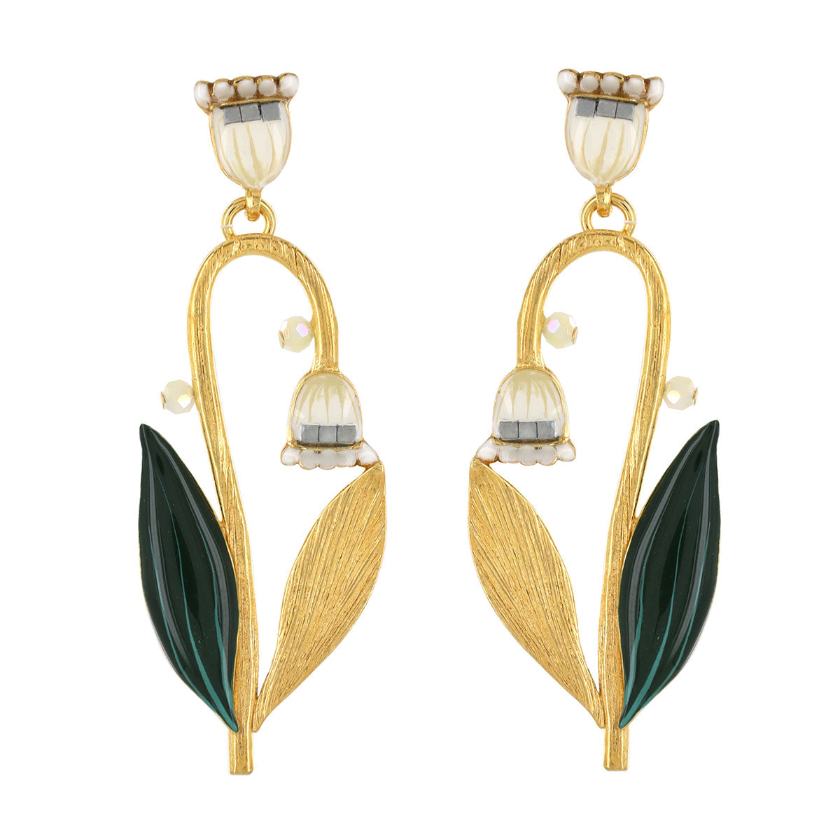 純白百合|耳環|AMOURETTE|Earrings