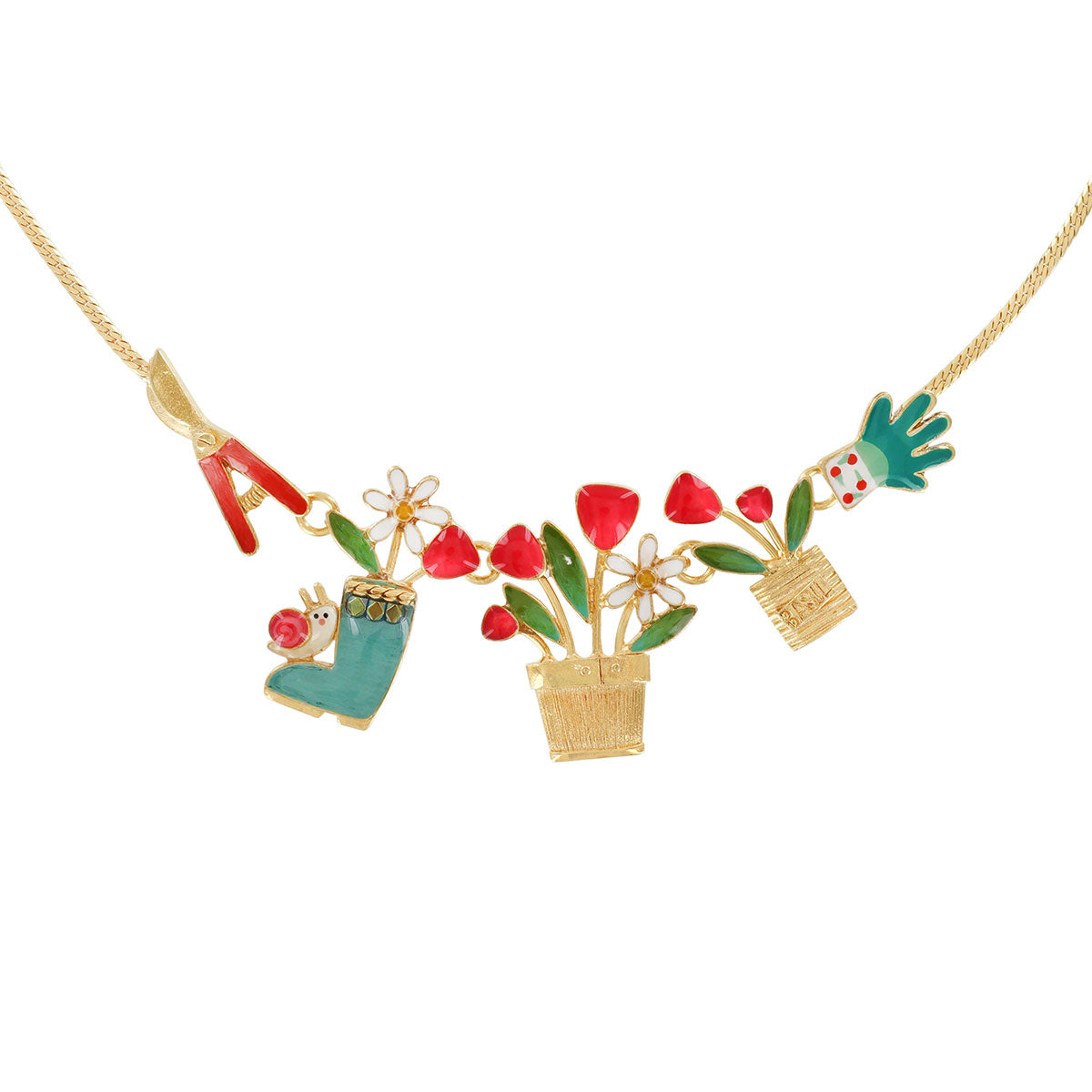 蝸牛與盆栽|項鍊|BASILIC|Necklace