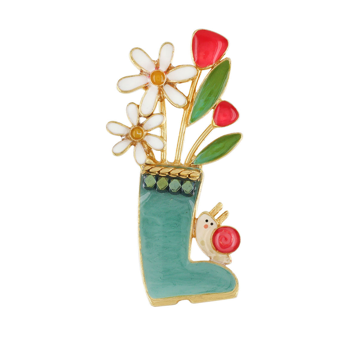 蝸牛與盆栽|胸針|BASILIC|Brooch