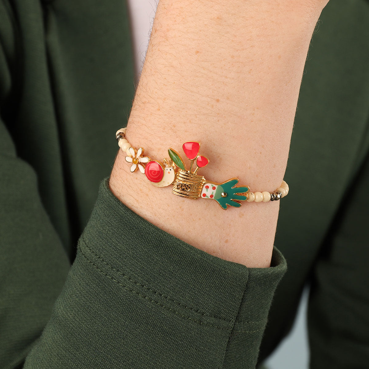蝸牛與盆栽|手鍊|BASILIC|Bracelet
