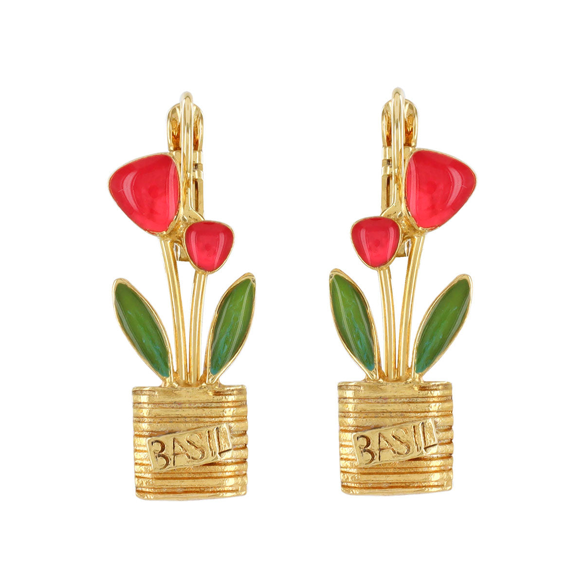 蝸牛與盆栽|耳環|BASILIC|Earrings