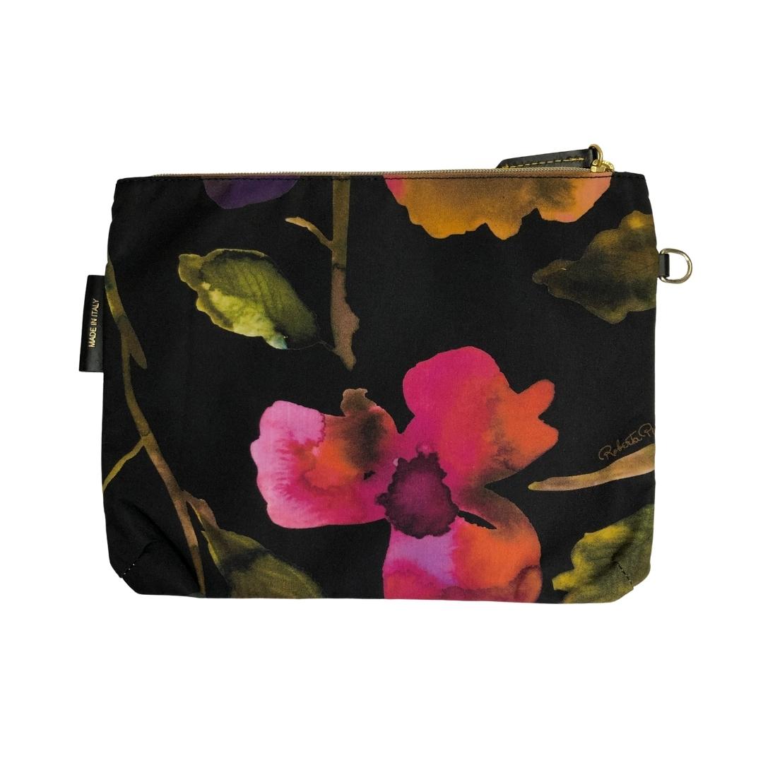 Flower Flat Pouch / Black