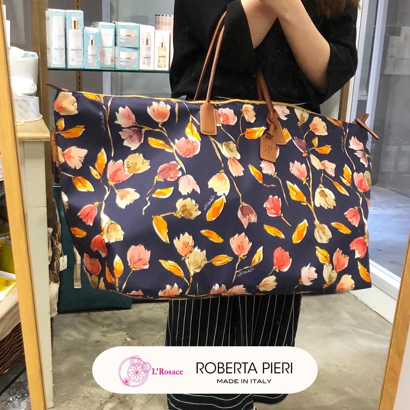 Robertina Flower Nature Viaggio Bag / Dark Blue