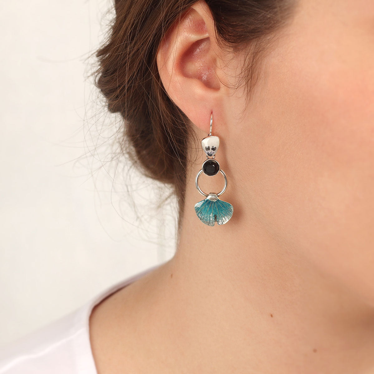 銀杏葉片|耳環|GINKGO|Earrings