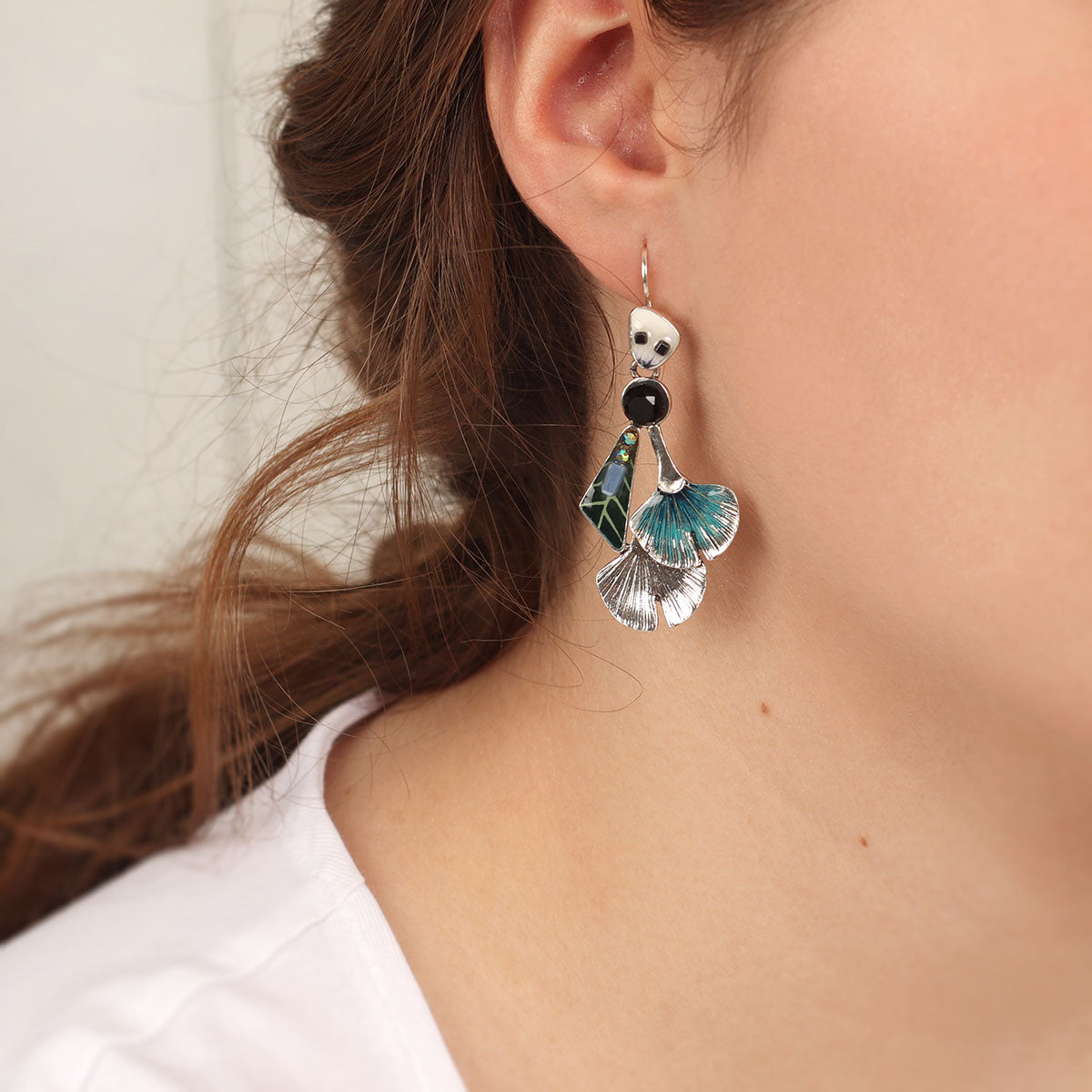 銀杏葉片|耳環|GINKGO|Earrings