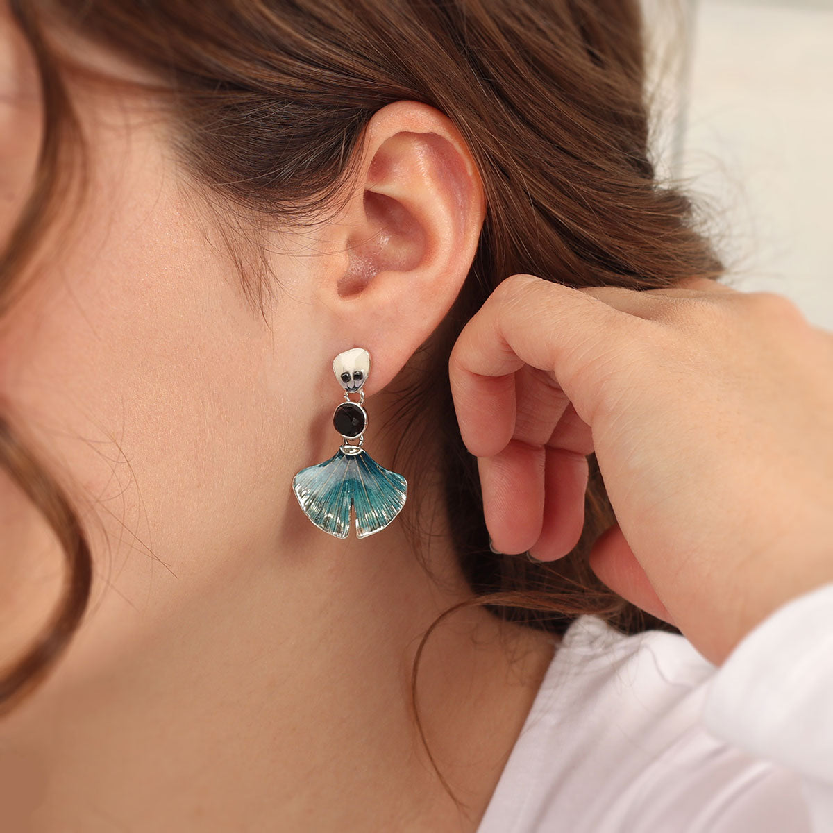 銀杏葉片|耳環|GINKGO|Earrings