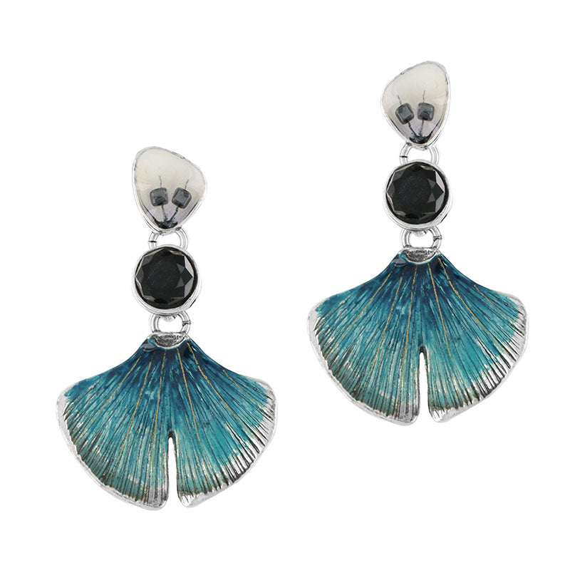 銀杏葉片|耳環|GINKGO|Earrings