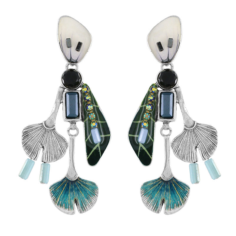 銀杏葉片|耳環|GINKGO|Earrings