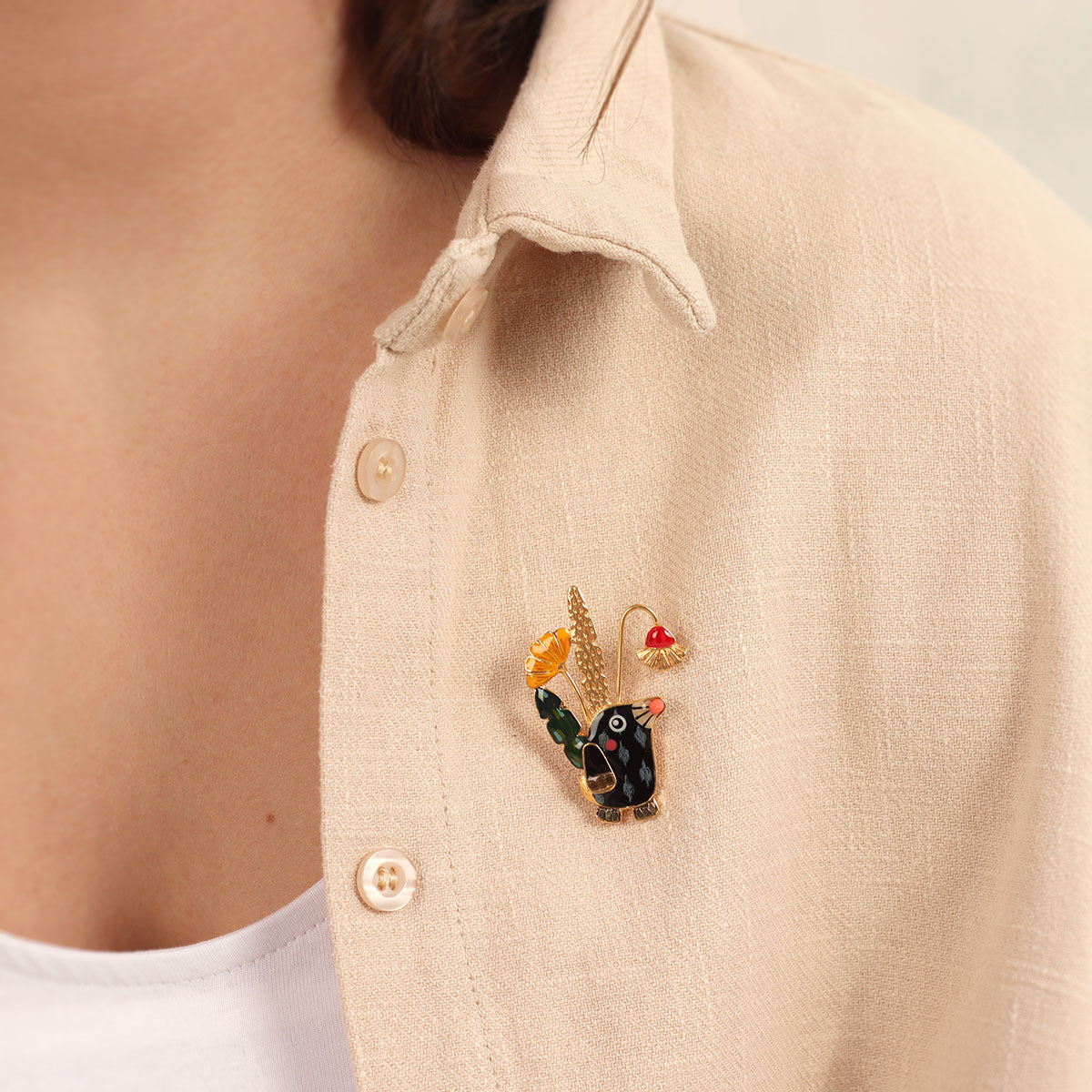 刺蝟哈貝利|胸針|SAPERLITOPETTE|Brooch