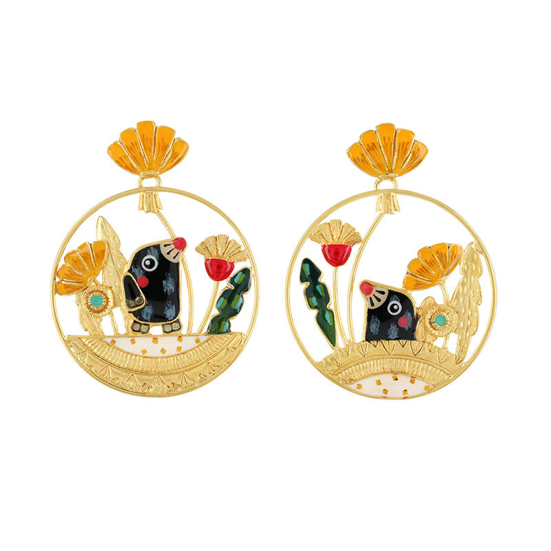 刺蝟哈貝利|耳環|SAPERLITOPETTE|Earrings