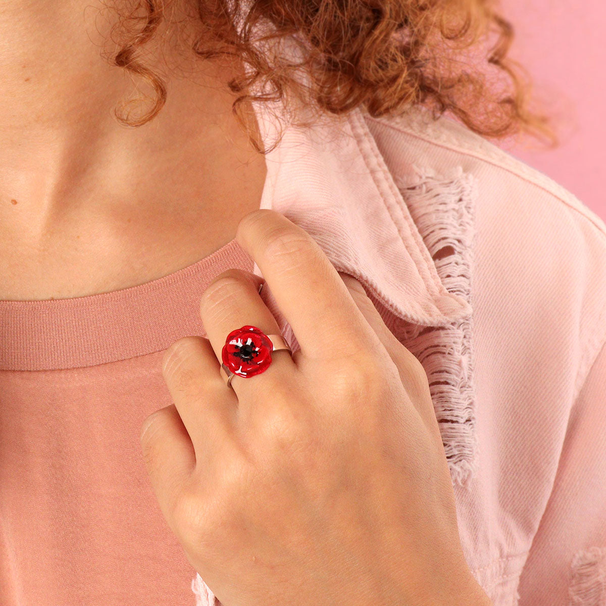 綻放紅花|戒指|Joli coquelicot|Ring