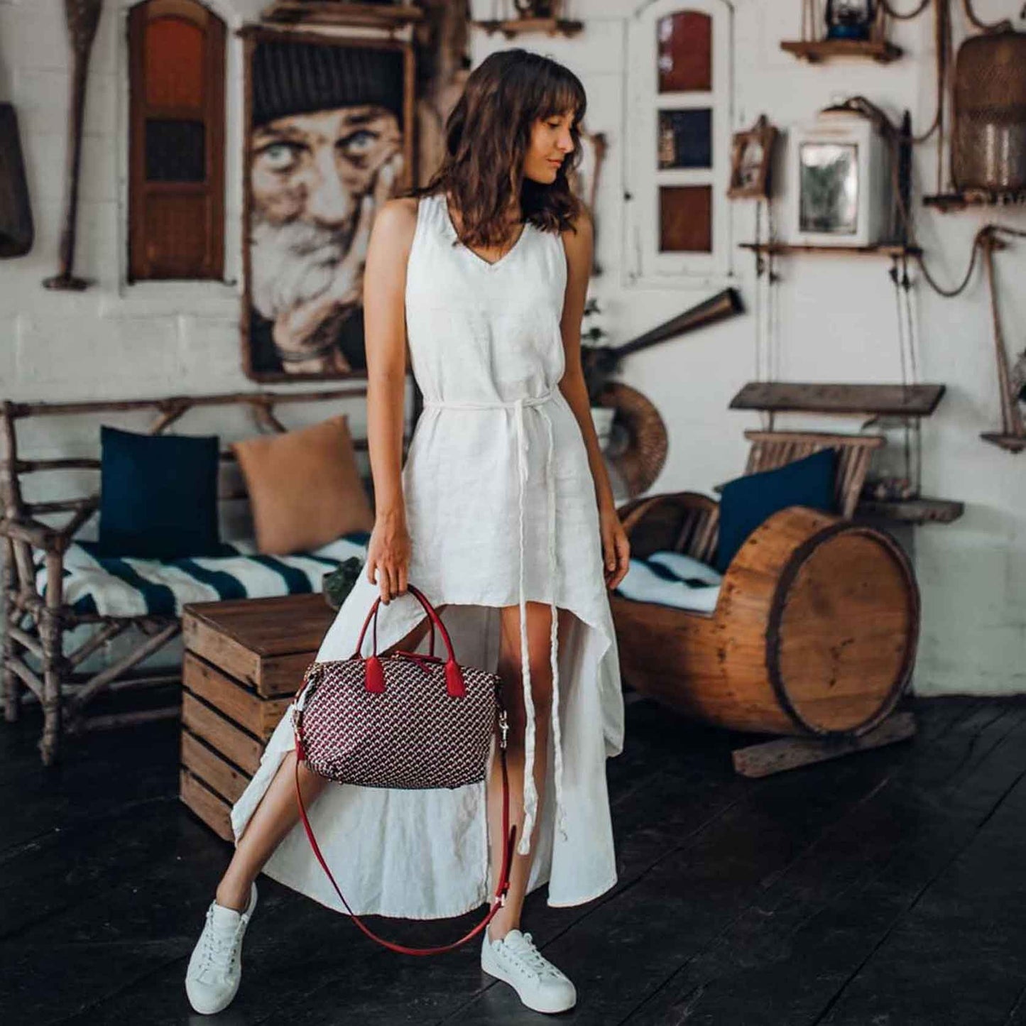 Bauletto Tatami Small Handbag / Red