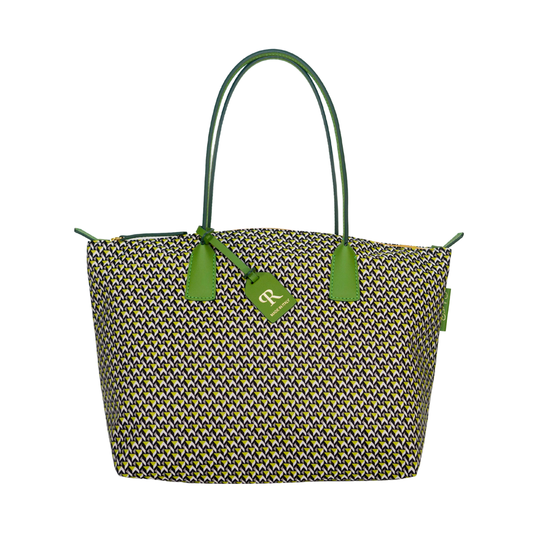 Robertina Tatami Large Tote Bag / Neo Lime