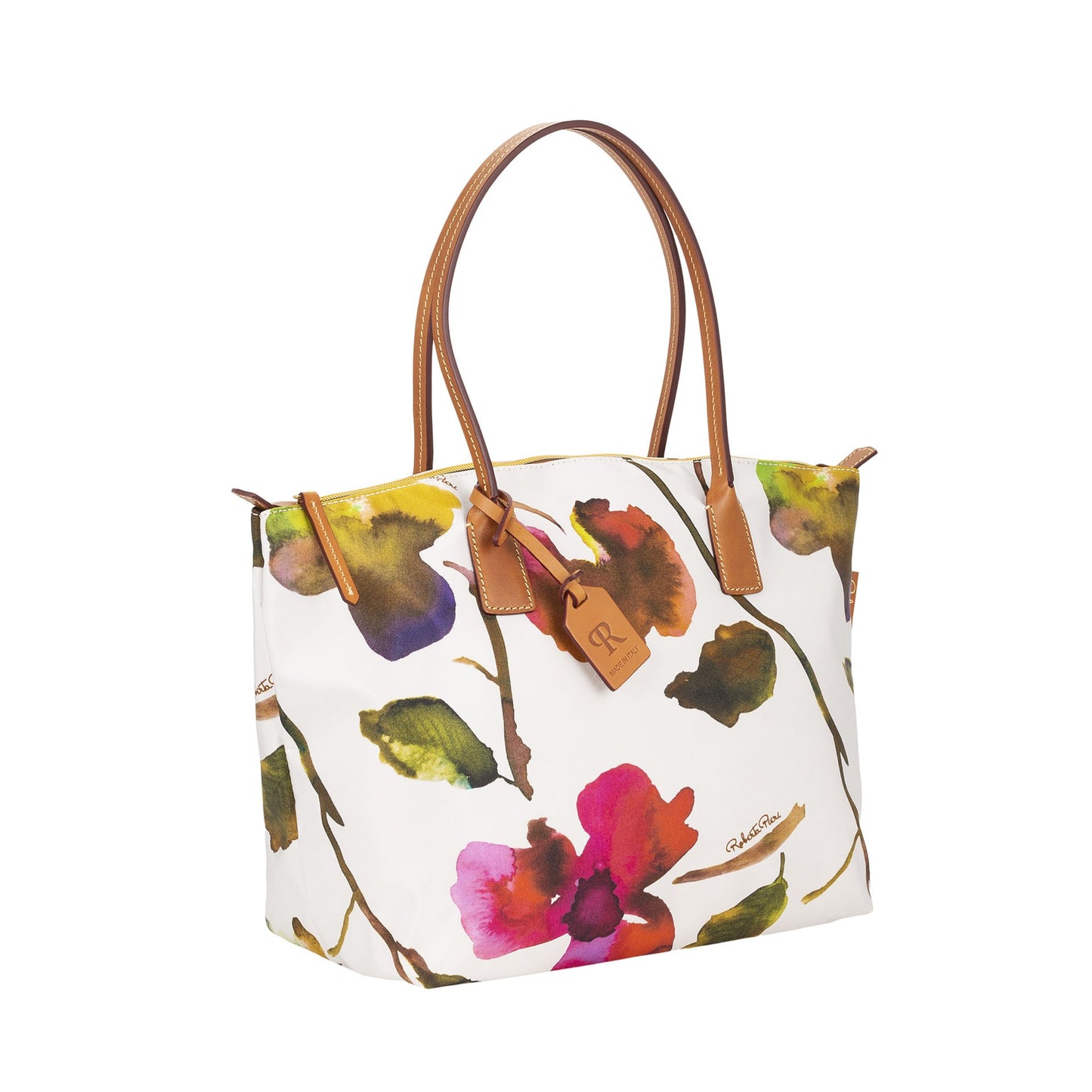 Robertina Flower Large Tote Bag / White