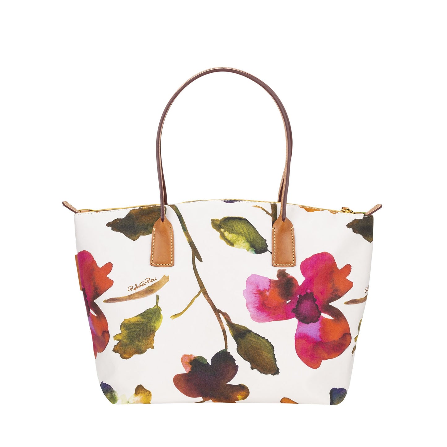 Robertina Flower Large Tote Bag / White
