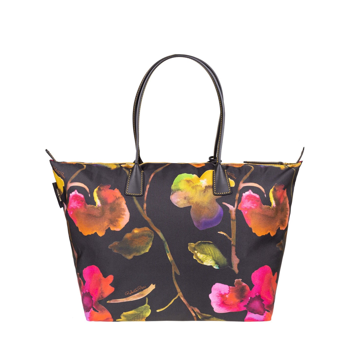 Robertina Flower Extra Large Tote Bag / Black