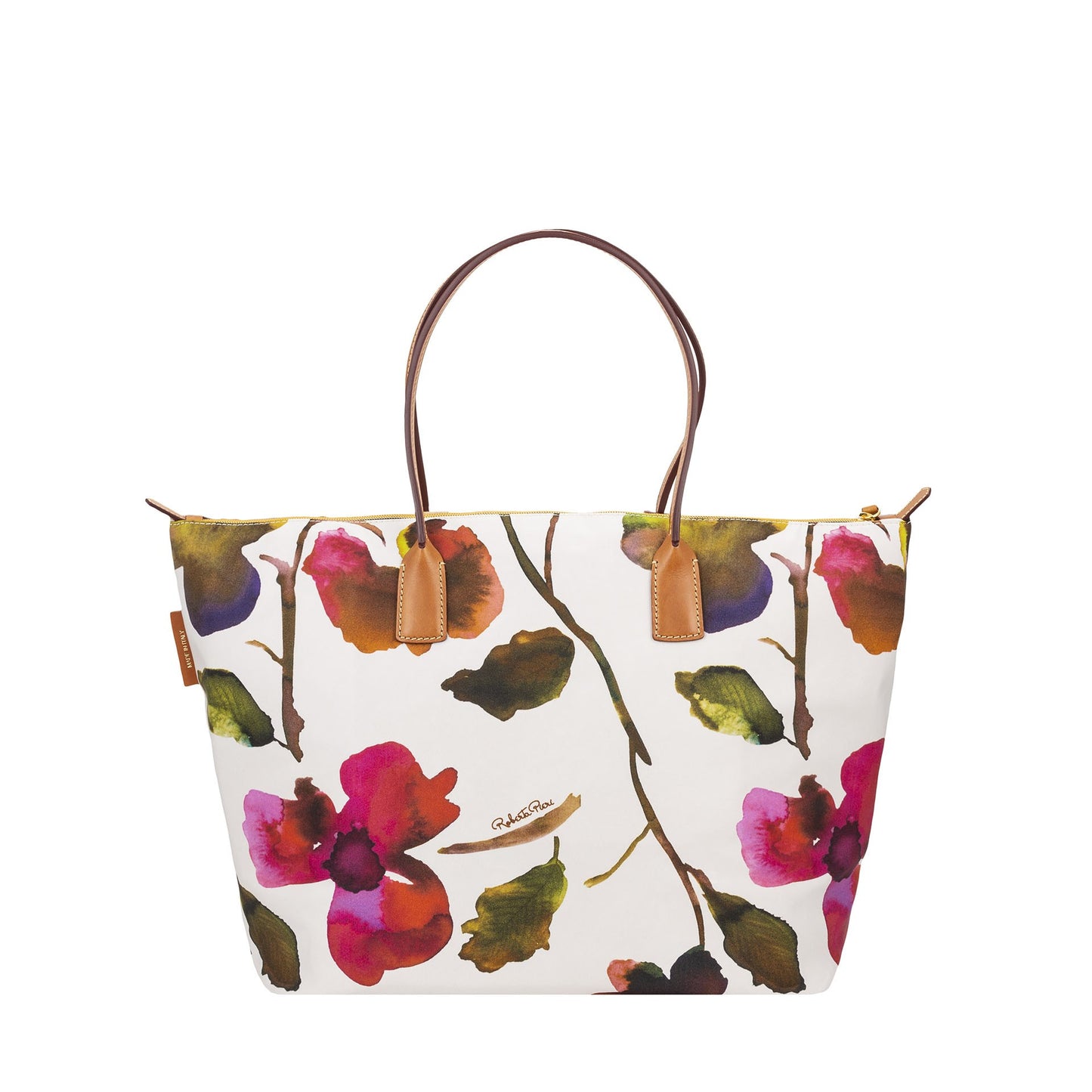 Robertina Flower Extra Large Tote Bag / White