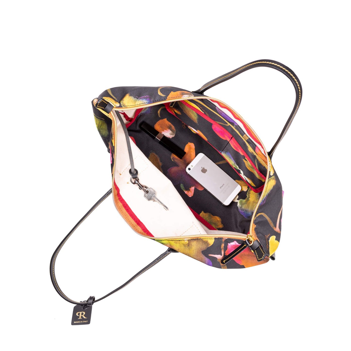 Robertina Flower Extra Large Tote Bag / Black