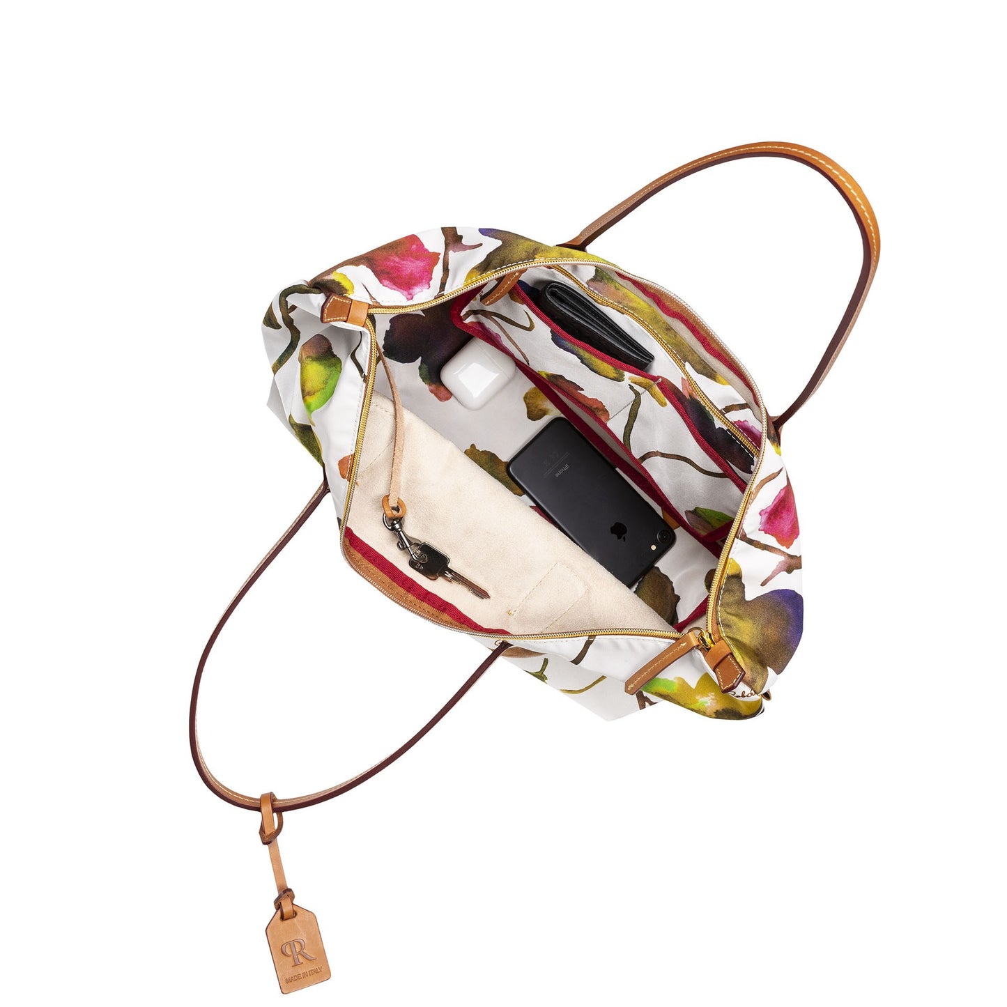 Robertina Flower Extra Large Tote Bag / White