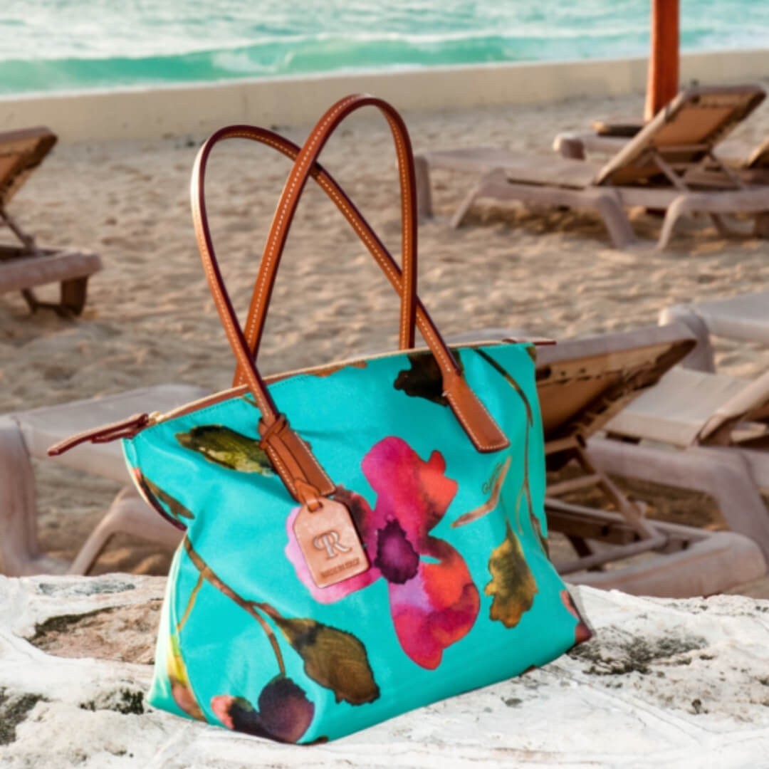 Robertina Flower Large Tote Bag / Sea Breeze