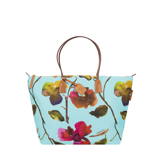 Robertina Flower Extra Large Tote Bag / Sea Breeze