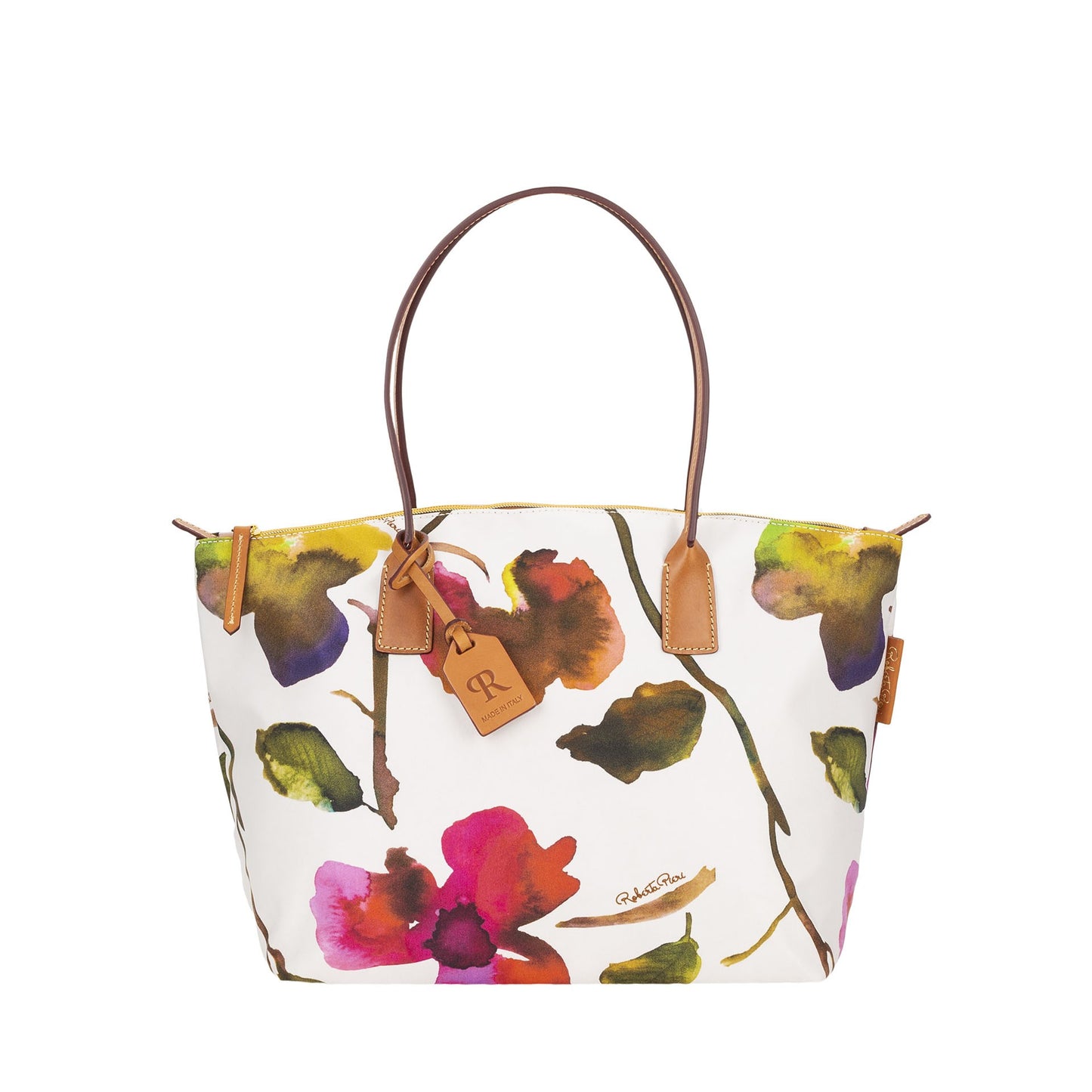 Robertina Flower Large Tote Bag / White