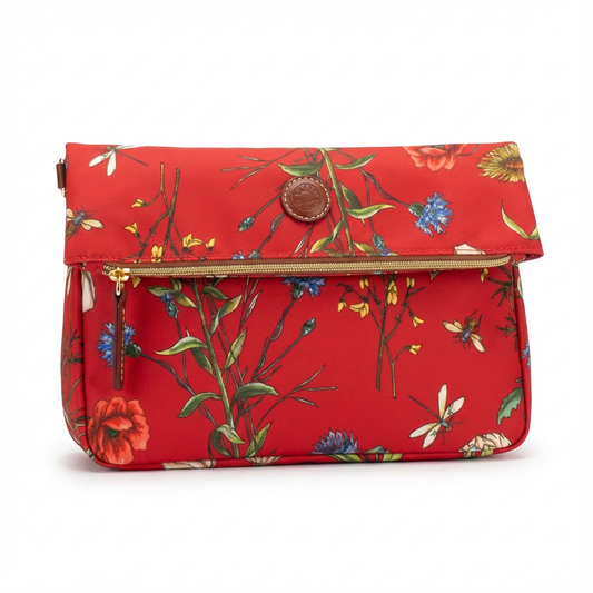 Clutch Nylon Nature Small Bag / Tango Red