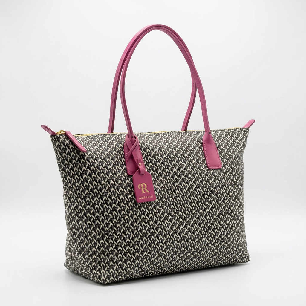 Robertina Tatami Large Tote Bag / Purple
