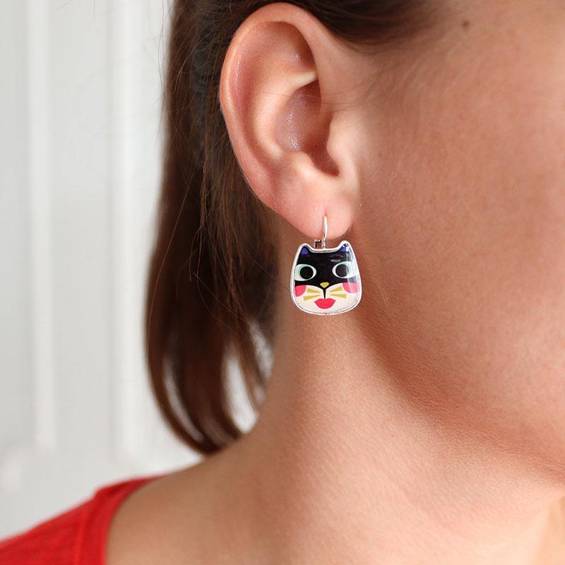 狡猾的貓｜耳環｜FELINE｜Earrings - L’Rosace