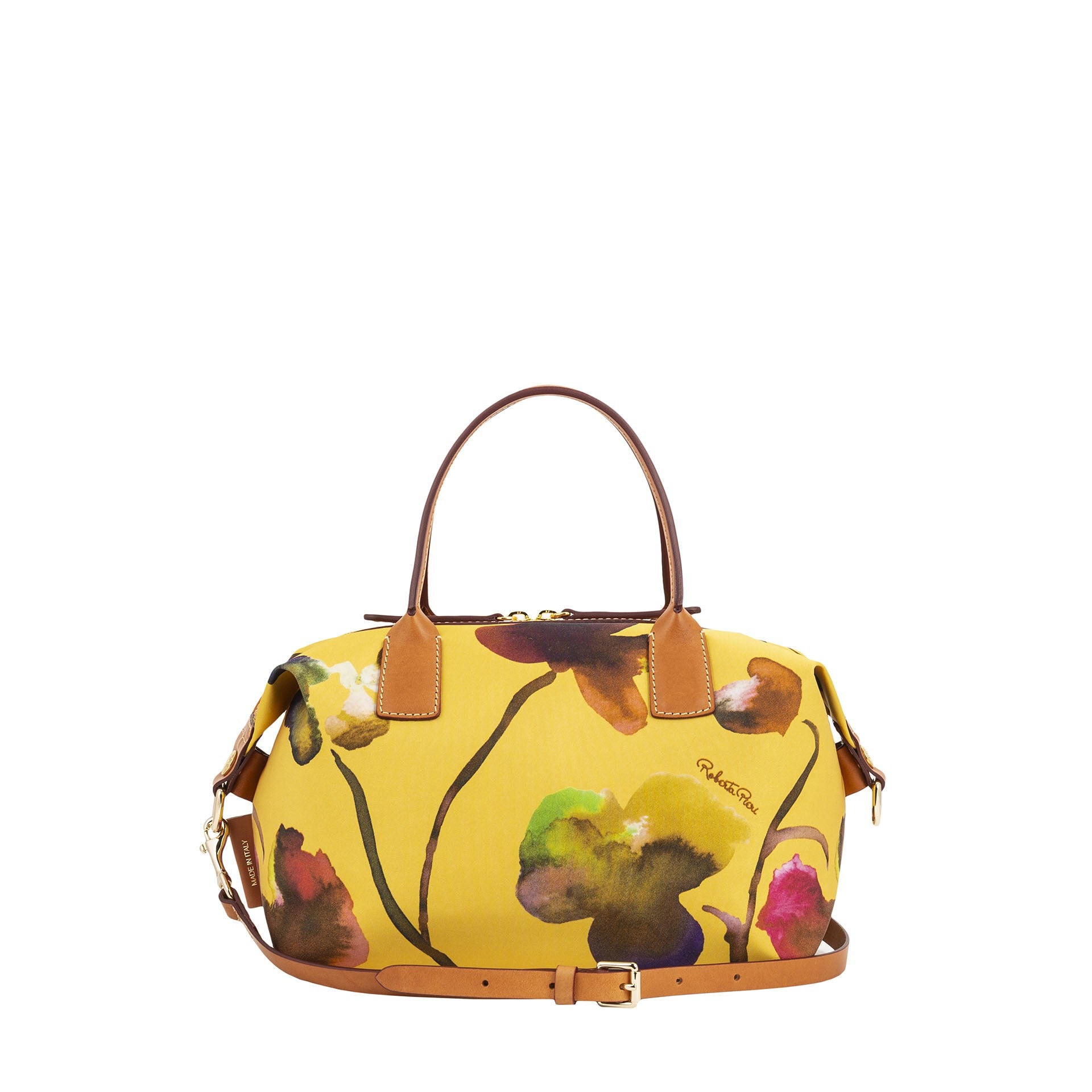 Bauletto Flower Small Handbag / Yellow